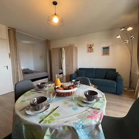 Apartament La Maddyblue 5 Min A Pieds De L'ocean Et Commerce